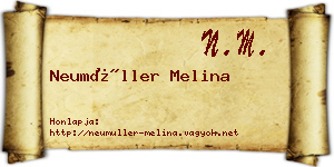 Neumüller Melina névjegykártya
